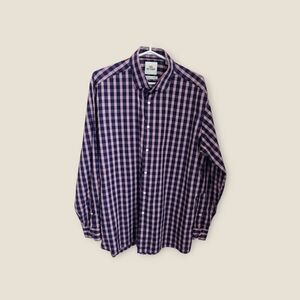 ⭐️Ben Sherman Slim Fit Red And Blue  Casual Button Down Shirt Size L